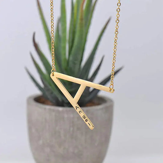 26 English Letter Pendant European Titanium Steel Necklace - Letter Pendant necklace