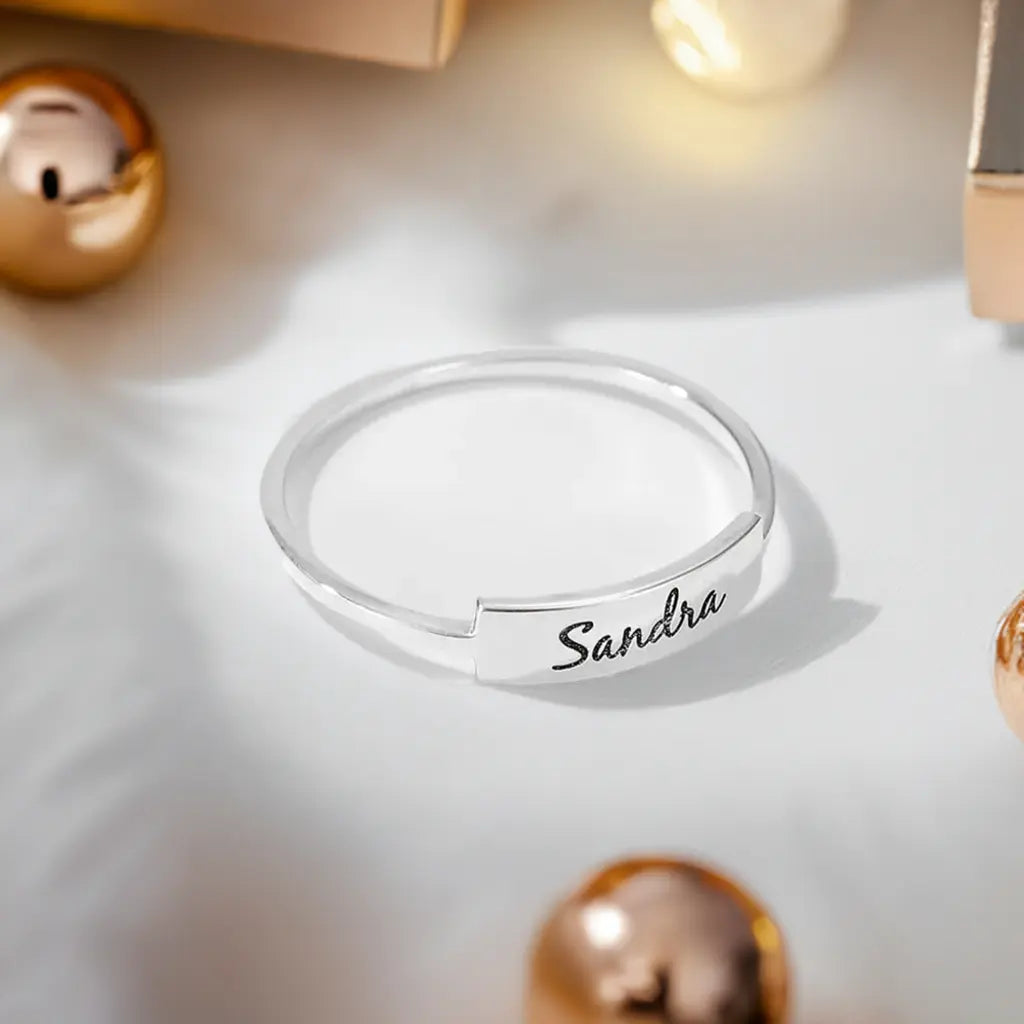 Full Silver Name-1 Ring - silver ring